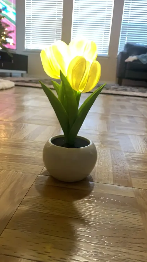 Tulip LED Night Light Simulation Flower Atmosphere Lamp for Home Decor photo review