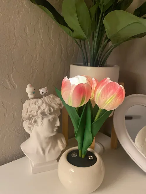 Tulip LED Night Light Simulation Flower Atmosphere Lamp for Home Decor photo review