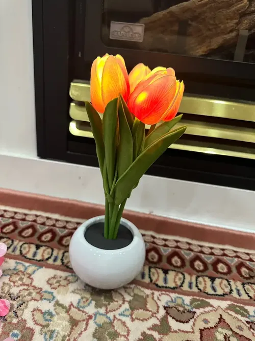 Tulip LED Night Light Simulation Flower Atmosphere Lamp for Home Decor photo review