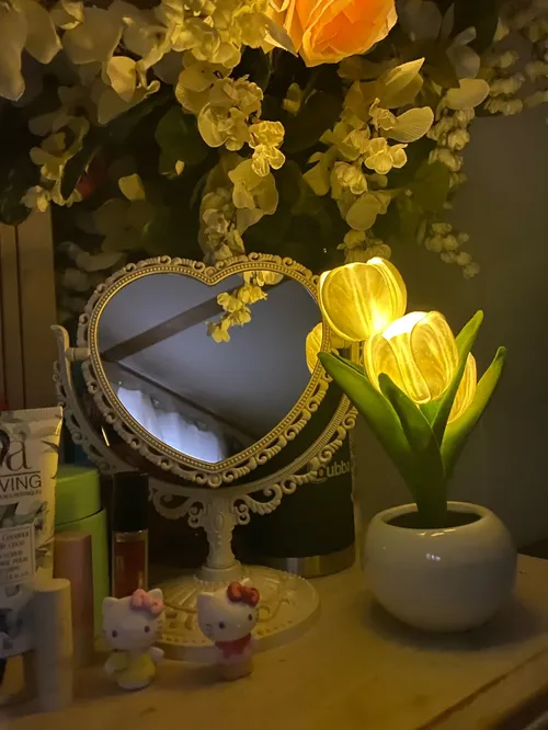 Tulip LED Night Light Simulation Flower Atmosphere Lamp for Home Decor photo review