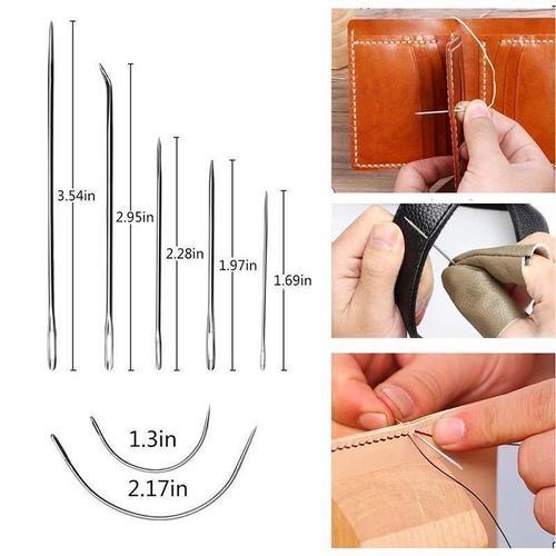 Ultimate Leather Working Craft Tool Kit, Hand Sewing Kit Leather Tools DIY