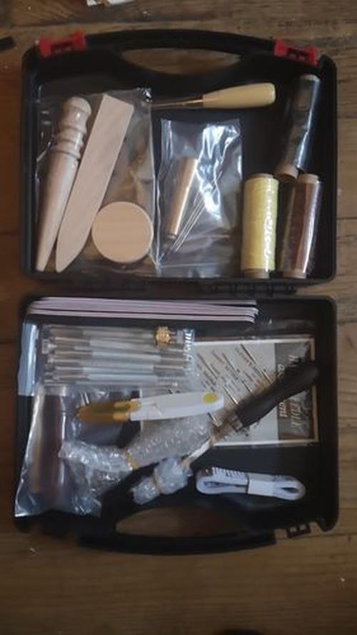 Ultimate Leather Working Craft Tool Kit, Hand Sewing Kit Leather Tools DIY photo review