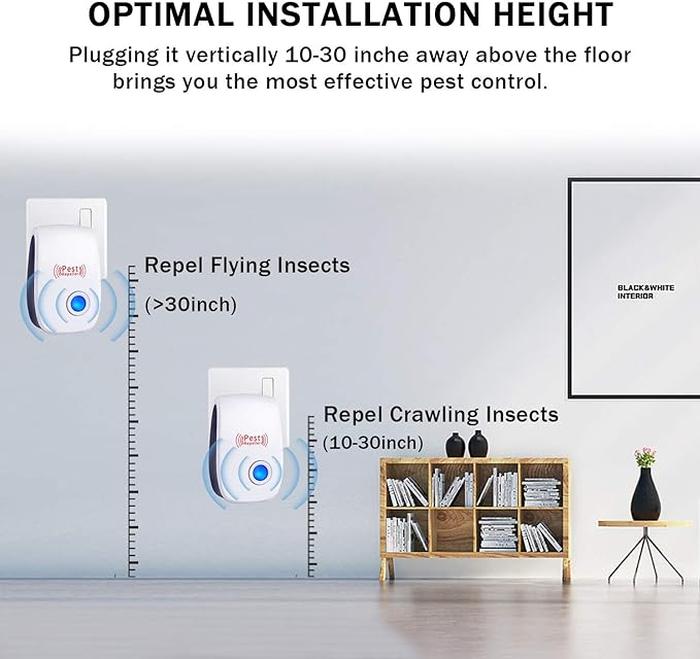 Ultrasonic Pest Repeller 3 Packs - Electronic Repellent for Pest Control