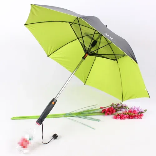 Umbrella with Fan and Spray Long-Handle Summer Umbrella