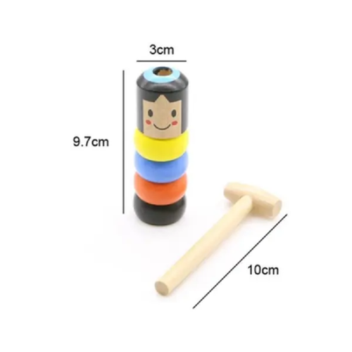 Unbreakable Wooden Man Magic Toy Tricks Close-Up Stage Magic Props Comedy