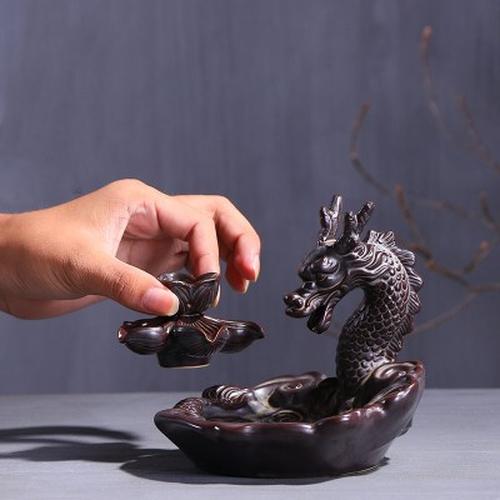 Unique Dragon-Shaped Backflow Incense Burner for Home Decor