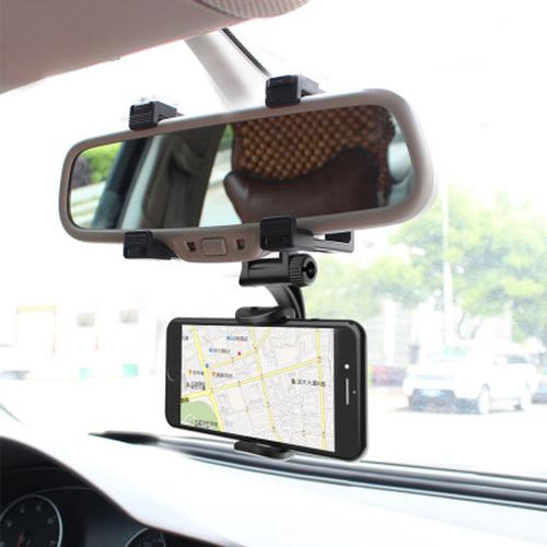 Universal Car Phone Holder for Rearview Mirror - Safe &amp; Secure