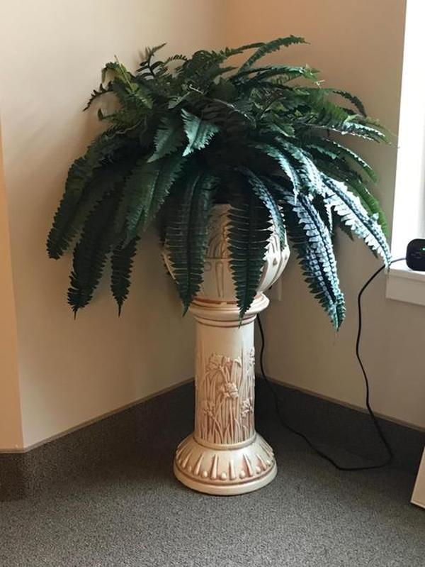 Uv Resistant Lifelike Artificial Boston Fern For Outdoors, 60 leaves 55cm photo review