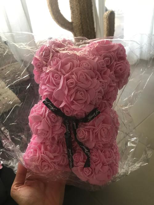 Valentine's Day Gift Rose Bear Eternal Flower PE Rose Teddy Bear 25cm photo review