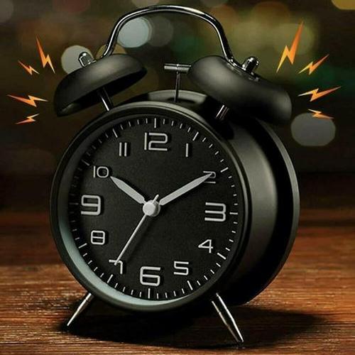 Vintage Extra Loud Alarm Clock Twin Bell Battery Analogy Backlight Bedroom Black