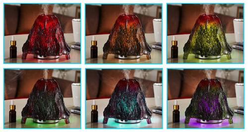 Volcanic Eruption Aroma Diffuser: Humidify &amp; Relax with LED Light &amp; Auto Shut-Off