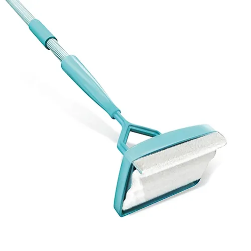 White Baseboard Buddy Multi-Use Cleaning Tool with Retractable Brush