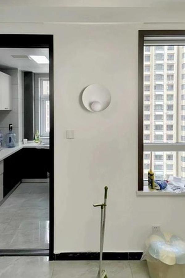 White Brown Shell Wall Lamp with LED for Homestay, Bedroom, Corridor, Resin Wall Sconce photo review