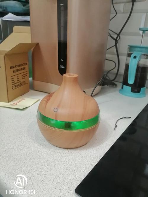 Wood Grain Aromatherapy USB Humidifier Drops Water Air Purification photo review